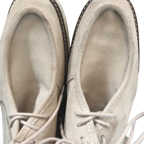 Zara Basic Collection Suede Lace Up Platform Shoes 39/8 - Picture 6 of 7